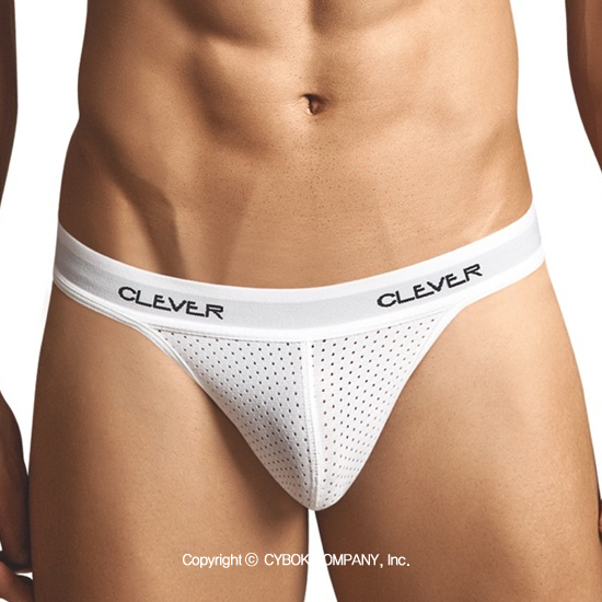 [CLEVER] Microfiber Mesh Thong White (0001)